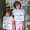 Ritzy Rose 2 Funny Ring Bearer Sign - Black on 11x8in White Linen Cardstock with Gray Ribbon